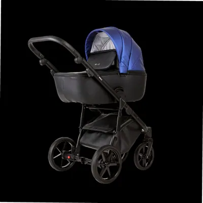Коляска Adamex Nola Deluxe 2 в 1, цвет N-SD13 (ярко-синий электрик с чёрным)