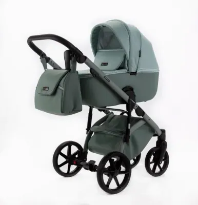 Коляска Adamex Nola Natura 2 в 1, цвет N-8-MINT (приглушённый мятно-эвкалиптовый)