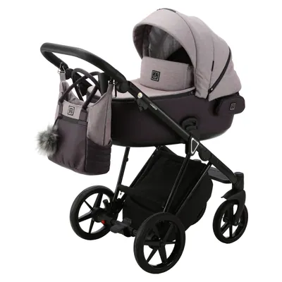 Коляска Adamex Porto Lux 2 в 1, цвет PORTO LUX PS-13 (пудрово-розовый со сливовым)