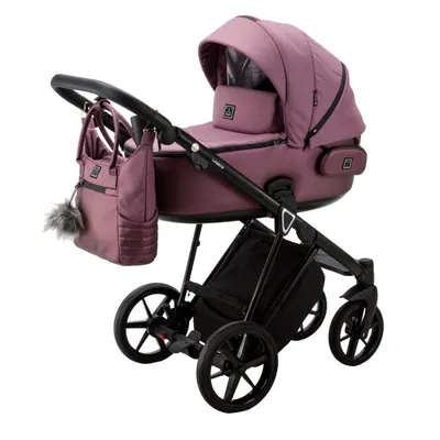 Коляска Adamex Porto Lux 2 в 1, цвет PORTO LUX PS-54 (пыльно-розовый)