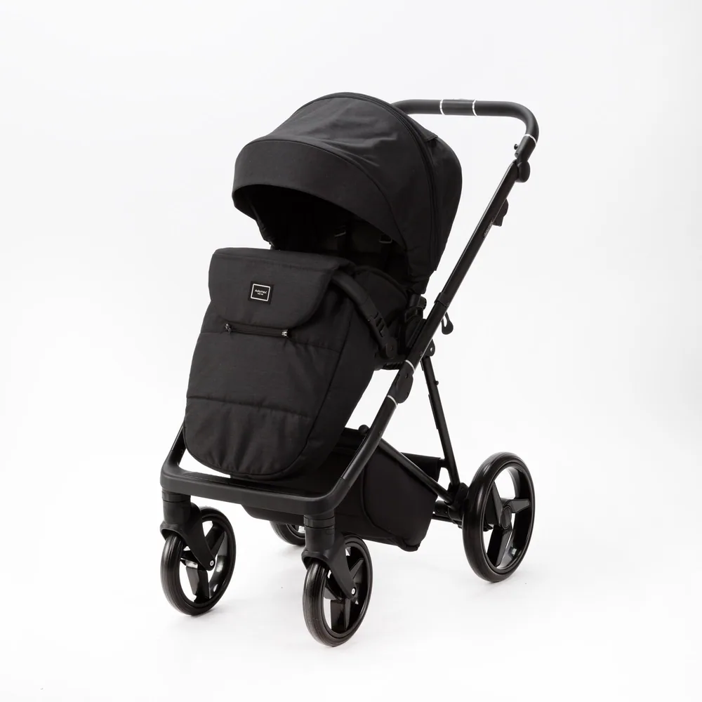 Коляска Adamex Quantum Lux 3 в 1, цвет TK-53 (чёрный глянцевый) — фото 5