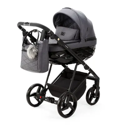 Коляска Adamex Quantum Lux 3 в 1, цвет TK-66 (тёмно-серый меланж)