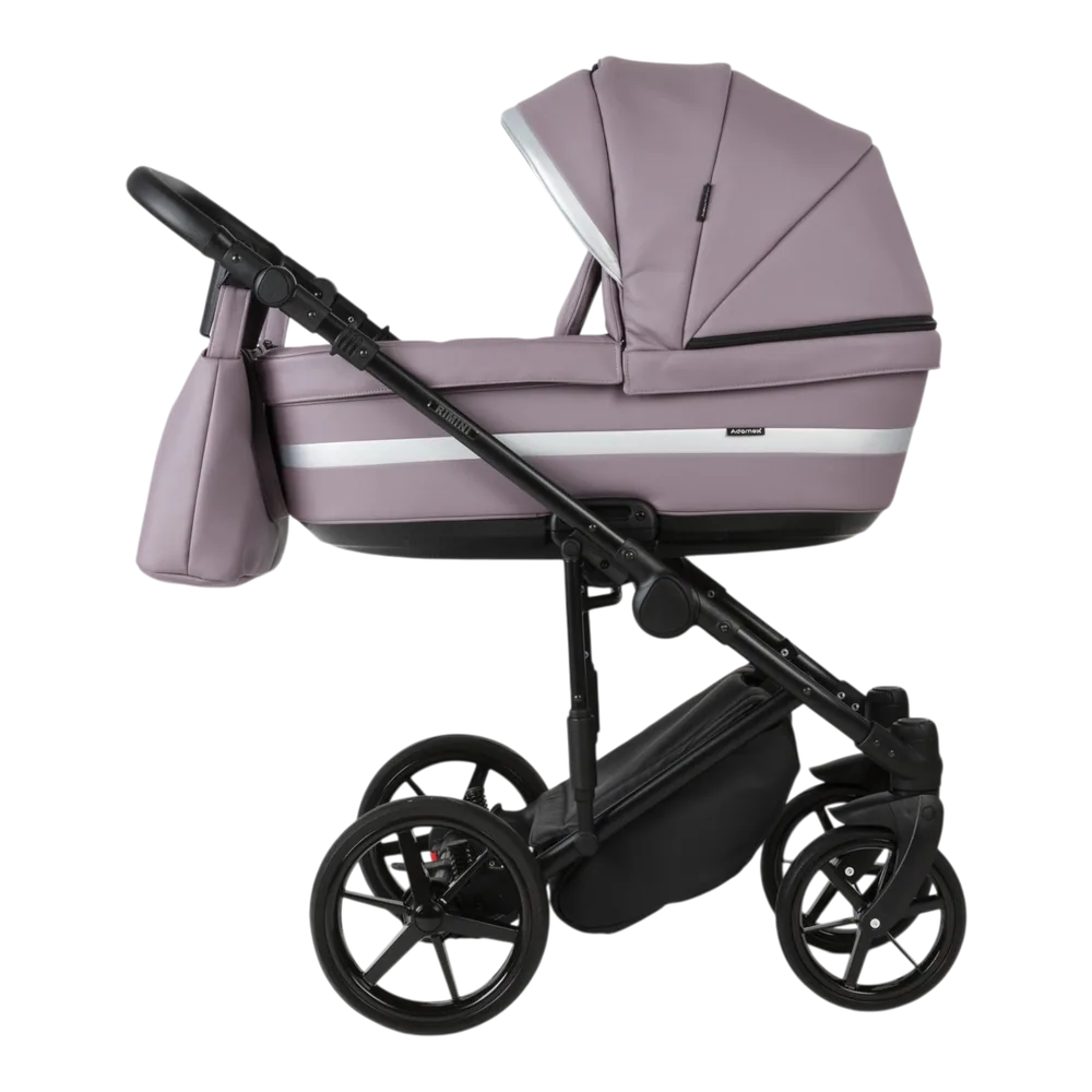 Коляска Adamex Rimini Deluxe 2 в 1, цвет RI225A (пыльно-лиловый)