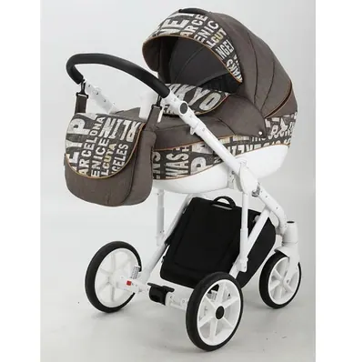 Коляска Adamex Sicilia Deluxe 3 в 1, цвет City brown