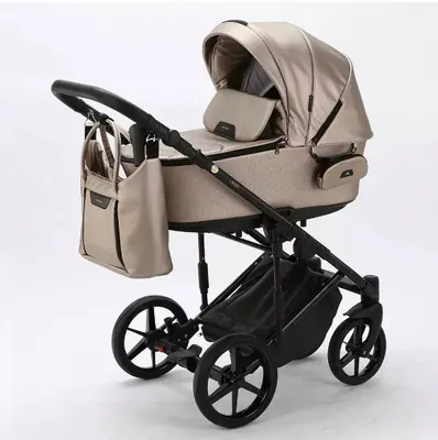 Коляска Adamex Zico Deluxe 2 в 1, цвет Z-SM6 (песочно-бежевый с какао)