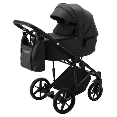 Коляска Adamex Zico 2 в 1, цвет ZICO TK-79 (тёмно-графитовый меланж)