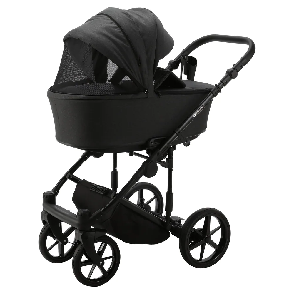 Коляска Adamex Zico 2 в 1, цвет ZICO TK-79 (тёмно-графитовый меланж) — фото 4