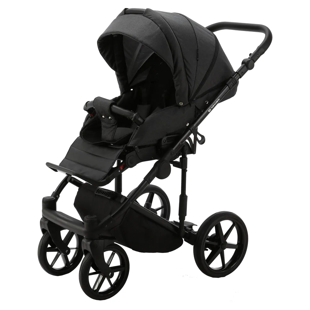 Коляска Adamex Zico 2 в 1, цвет ZICO TK-79 (тёмно-графитовый меланж) — фото 6